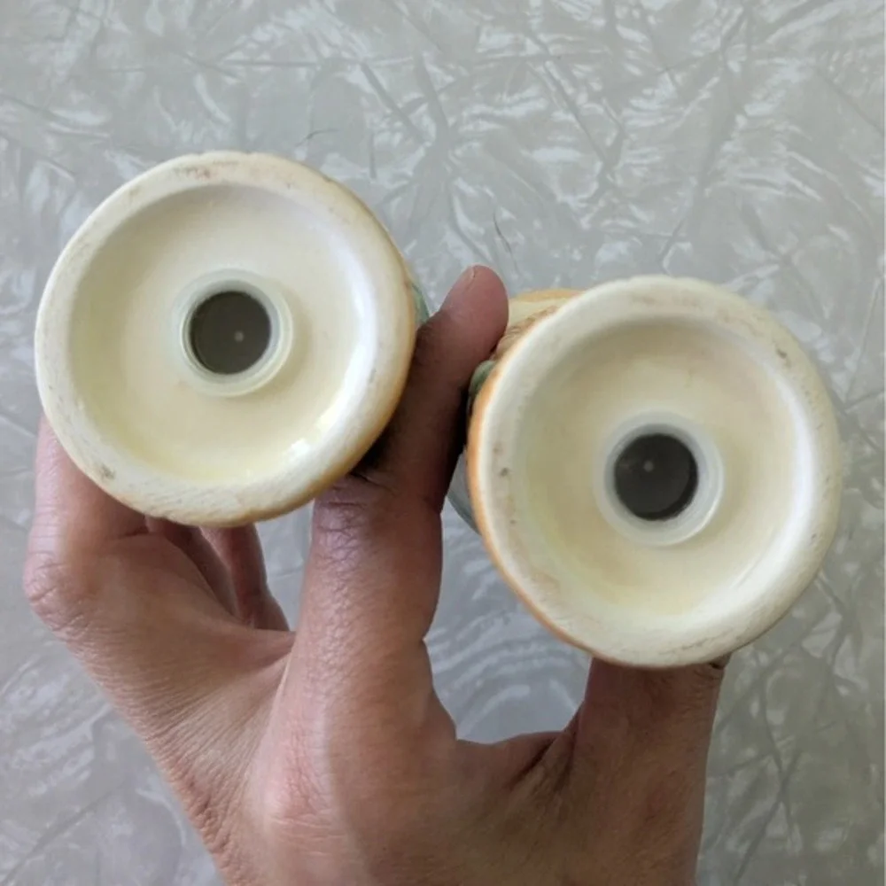 Vintage Majolica Japan Cottage Ware Sugar Bowl‎ and Salt & Pepper Shaker Set